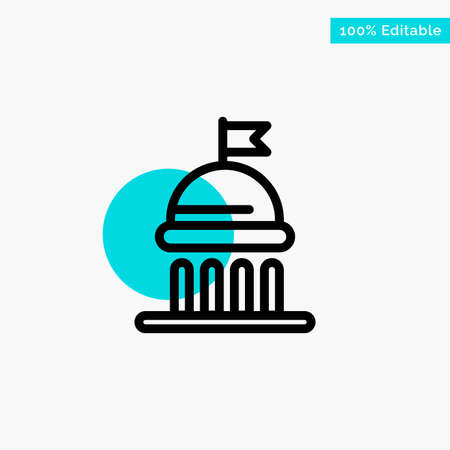 Campaign, Political, Politics, Vote turquoise highlight circle point Vector iconのイラスト素材