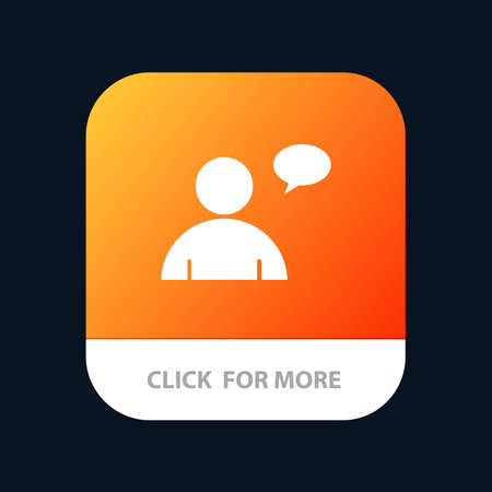 Basic, Chatting, User Mobile App Button.のイラスト素材