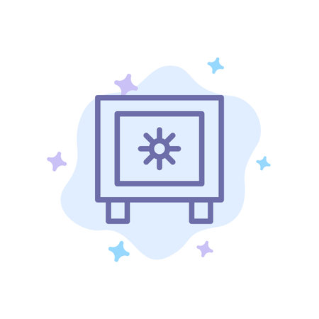 Locker, Lock, Global, Logistic Blue Icon on Abstract Cloud Backgroundのイラスト素材