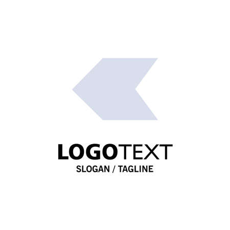 Arrow, Pointer, Left Business Logo Template. Flat Colorのイラスト素材
