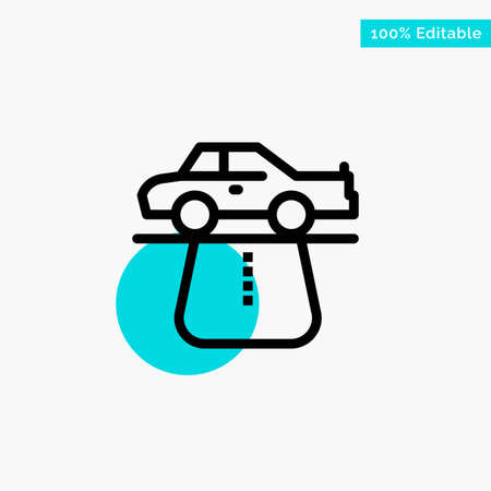 Advantage, Authority, Car, Carpet, Comfort turquoise highlight circle point Vector iconのイラスト素材