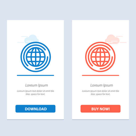 World, Globe, Big, Think  Blue and Red Download and Buy Now web Widget Card Templateのイラスト素材