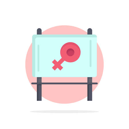 Board, Ad, Message Abstract Circle Background Flat color Iconのイラスト素材