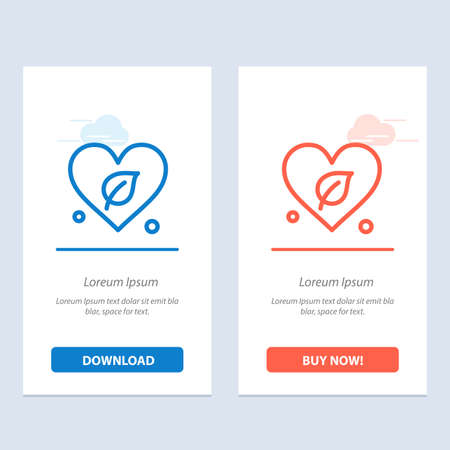 Heart, Green, World, Save  Blue and Red Download and Buy Now web Widget Card Templateのイラスト素材