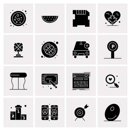 16 Universal Business Icons Vector. Creative Icon Illustration to use in web and Mobile Related project.のイラスト素材