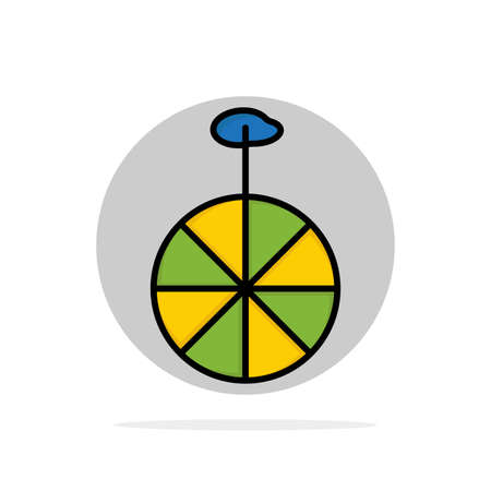 Wheel, Cycle, Circus Abstract Circle Background Flat color Iconのイラスト素材