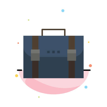 Briefcase, Business, Case, Documents, Marketing, Portfolio, Suitcase Abstract Flat Color Icon Templateのイラスト素材