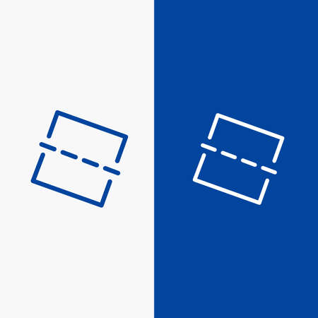 Image, Photo, Straighten Line and Glyph Solid icon Blue banner Line and Glyph Solid icon Blue bannerのイラスト素材