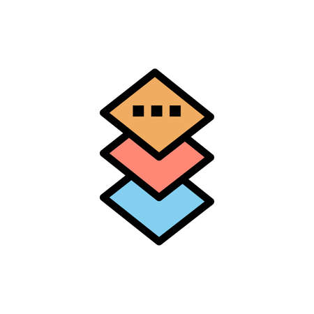 Design, Plane, Square  Flat Color Icon. Vector icon banner Templateのイラスト素材