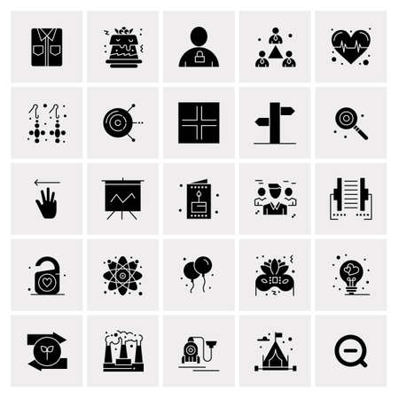 25 Universal Business Icons Vector. Creative Icon Illustration to use in web and Mobile Related project.のイラスト素材