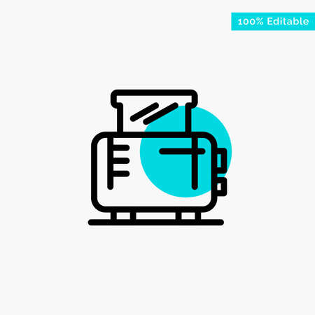 Electric, Home, Machine, Toaster turquoise highlight circle point Vector iconのイラスト素材