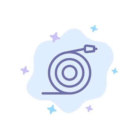 Curved, Flow, Pipe, Water Blue Icon on Abstract Cloud Backgroundのイラスト素材