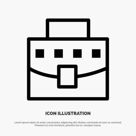 User, Bag, Business, Office Line Icon Vectorのイラスト素材