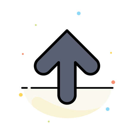 Arrow, Arrow, Up, Upload Abstract Flat Color Icon Templateのイラスト素材