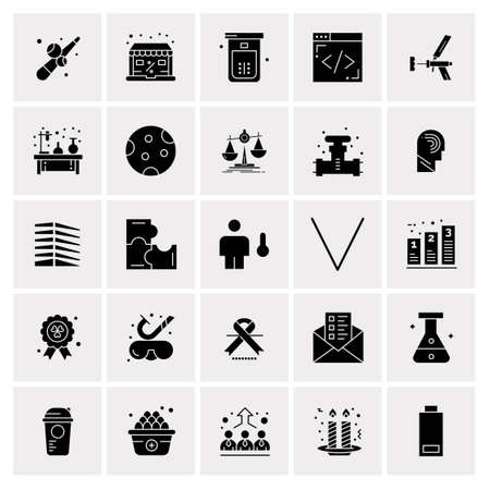 25 Universal Business Icons Vector. Creative Icon Illustration to use in web and Mobile Related project.のイラスト素材