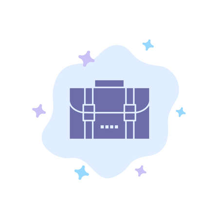 Backpack, Bag, Travel, Office Blue Icon on Abstract Cloud Backgroundのイラスト素材