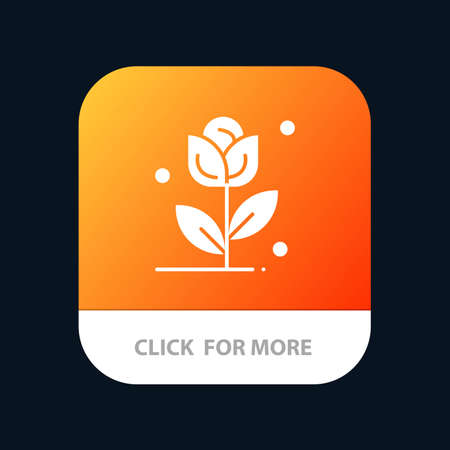 Flower, Rose, Love Mobile App Icon Designのイラスト素材