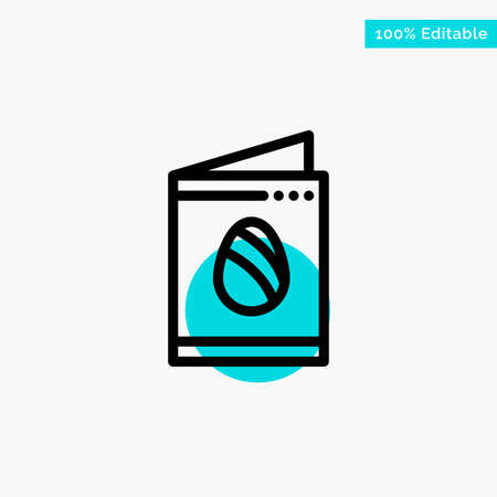 Card, Egg, Easter, Wedding turquoise highlight circle point Vector iconのイラスト素材