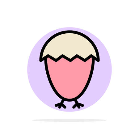 Bird, Easter, Egg, Food Abstract Circle Background Flat color Iconのイラスト素材