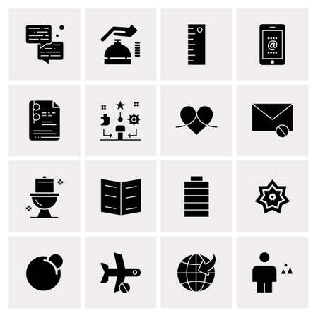 16 Universal Business Icons Vector. Creative Icon Illustration to use in web and Mobile Related project.のイラスト素材