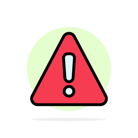 Alert, Danger, Warning, Sign Abstract Circle Background Flat color Iconのイラスト素材