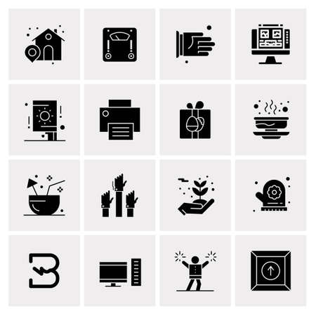 16 Universal Business Icons Vector. Creative Icon Illustration to use in web and Mobile Related project.のイラスト素材