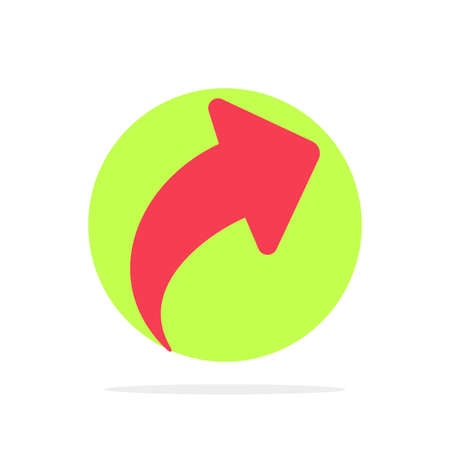 Arrow, Up, Direction, Right Abstract Circle Background Flat color Iconのイラスト素材