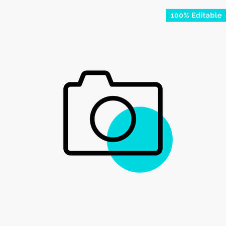 Camera, Image, Photo, Basic turquoise highlight circle point Vector iconのイラスト素材