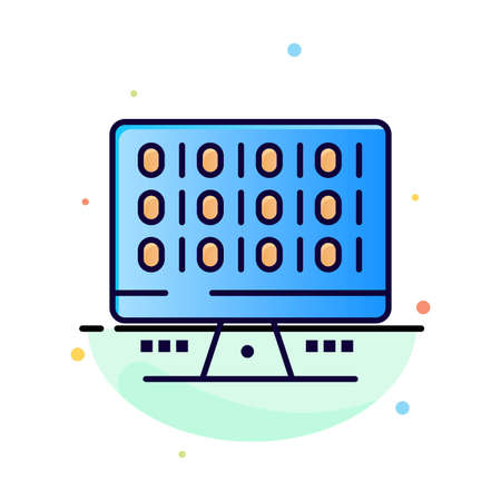 Web, Computer, Computing, Server Abstract Flat Color Icon Templateのイラスト素材