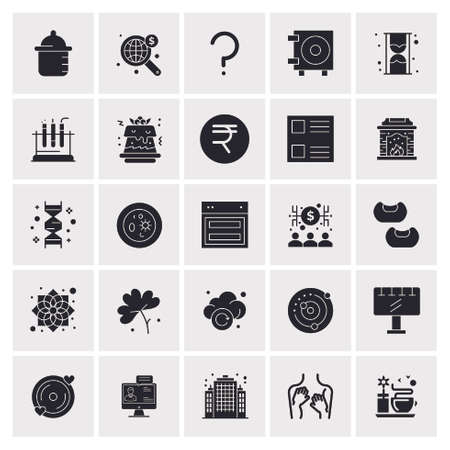 25 Universal Business Icons Vector. Creative Icon Illustration to use in web and Mobile Related project.のイラスト素材