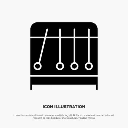 Physics, Pendulum, Science solid Glyph Icon vectorのイラスト素材
