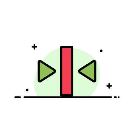 Play, Pause, Back, Media  Business Flat Line Filled Icon Vector Banner Templateのイラスト素材