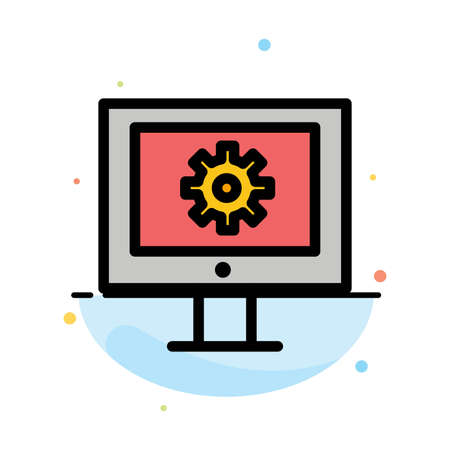 Online Support Service, Technical Assistance, Technical Support, Web Maintenance Abstract Flat Color Icon Templateのイラスト素材