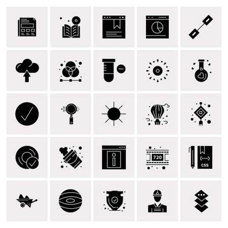 25 Universal Business Icons Vector. Creative Icon Illustration to use in web and Mobile Related project.のイラスト素材