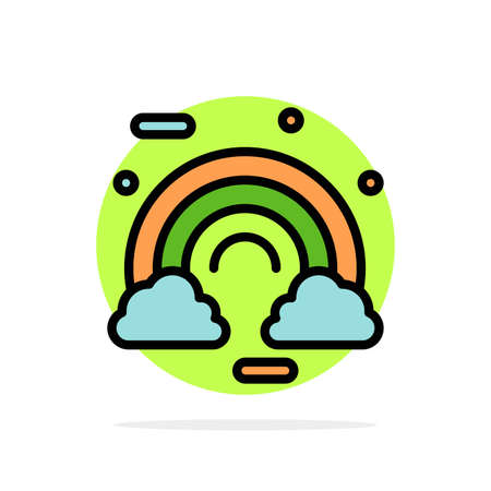Celebrate, Cloud, Colorful, Ireland, Irish Abstract Circle Background Flat color Iconのイラスト素材