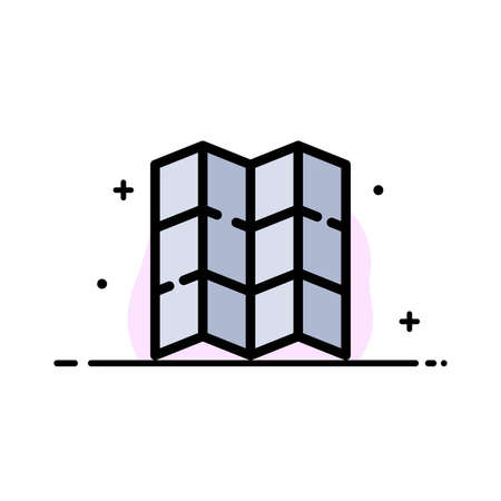 Map, Location, Motivation  Business Flat Line Filled Icon Vector Banner Templateのイラスト素材