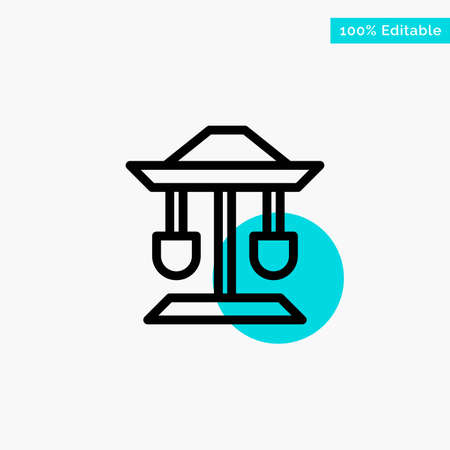 Drum, Well, Law, Balance turquoise highlight circle point Vector iconのイラスト素材