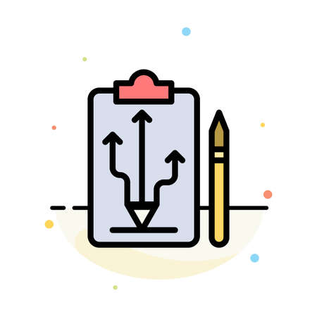 Head, Plan, Strategy, Tactics, Think Abstract Flat Color Icon Templateのイラスト素材