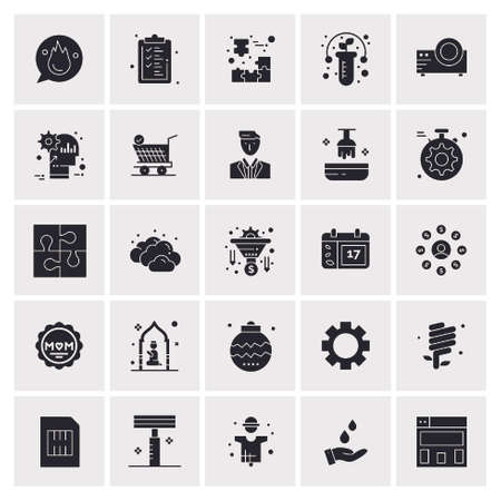 25 Universal Business Icons Vector. Creative Icon Illustration to use in web and Mobile Related project.のイラスト素材