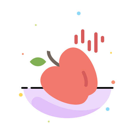 Apple, Food, Science Abstract Flat Color Icon Templateのイラスト素材