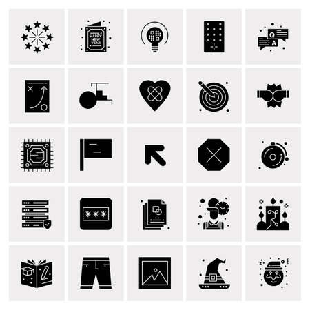 25 Universal Business Icons Vector. Creative Icon Illustration to use in web and Mobile Related project.のイラスト素材