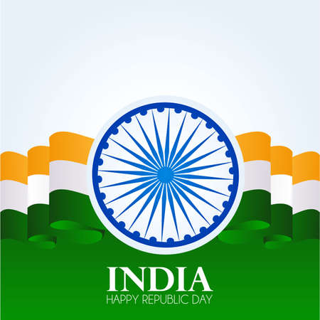 India Republic Day. 26 January Indian Backgroundのイラスト素材