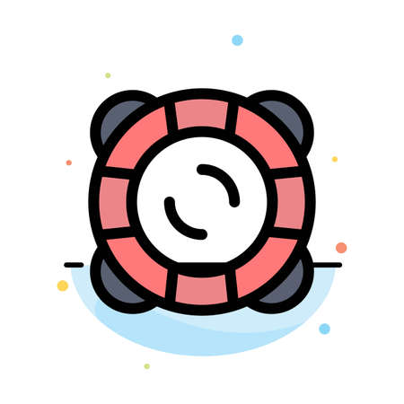 Protection, Safety, Support, Float Abstract Flat Color Icon Templateのイラスト素材