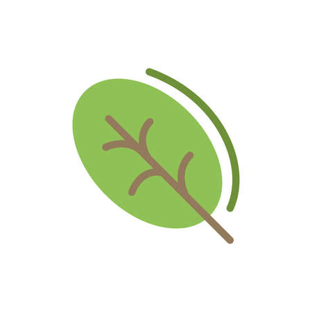 Ecology, Leaf, Nature, Spring  Flat Color Icon. Vector icon banner Templateのイラスト素材