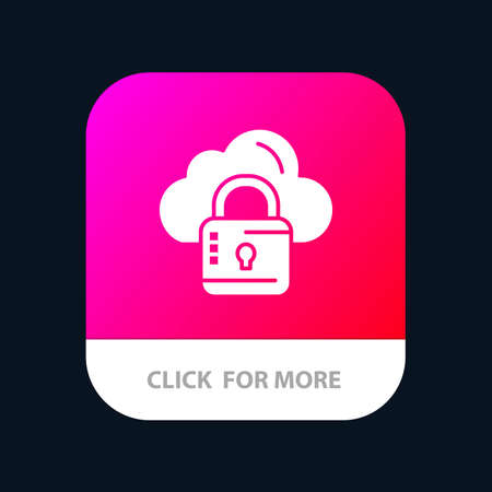 Cloud, Network, Lock, Locked Mobile App Icon Designのイラスト素材