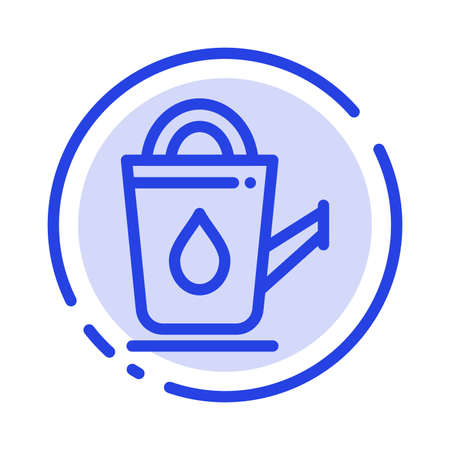 Bath, Bathroom, Shower, Water Blue Dotted Line Line Iconのイラスト素材