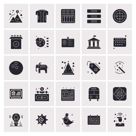 25 Universal Business Icons Vector. Creative Icon Illustration to use in web and Mobile Related project.のイラスト素材