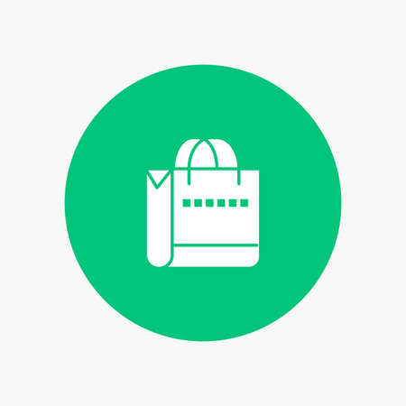 Bag, Handbag, Shopping, Shop white glyph iconのイラスト素材
