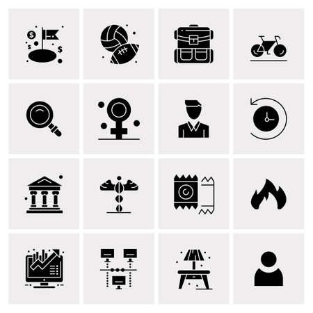 16 Universal Business Icons Vector. Creative Icon Illustration to use in web and Mobile Related project.のイラスト素材