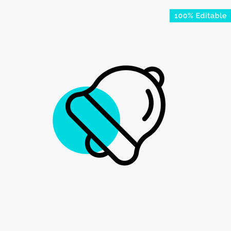 Alarm, Bell, Education turquoise highlight circle point Vector iconのイラスト素材